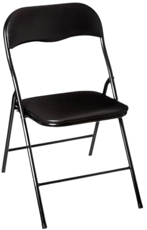 HOUSE COLLECTION Sedia Pieghevole Nera