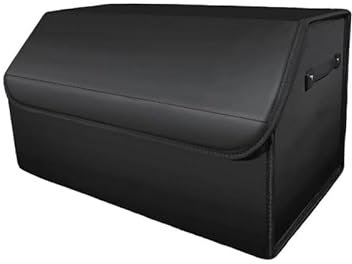 YYTERI Auto Kofferraum Leder Organizer Box, für VW Passat B6 Passat B8 Golf 4 Golf 5 Passat B5 Golf 7 2000-2023 2024 Faltbare Autotasche Organizer Wasserdicht mit Fächern Aufbewahrungs Box Zubehör