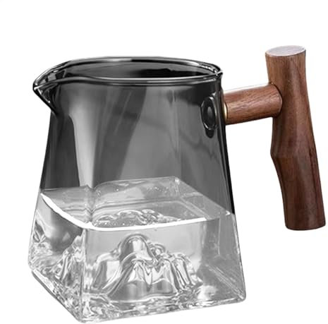 Cafetera de 330 ml | Cafetera de vidrio | Vaso de café vertido | Cafetera aislante del calor | Recipiente de espresso con asa | Reemplazo de cafetera aislante del calor para uso en casa, viajes,