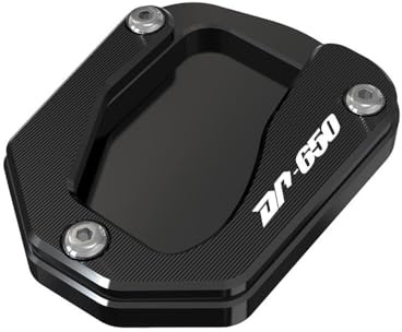 KZYQDARS Motorrad Seitenständerplatte Für S&UZUKI Für DR650 DR650S DR650SE DR 650 S SE Motorrad Zubehör Ständer Seite Stehen Enlarger Verlängerung Platte Pad(Black2)