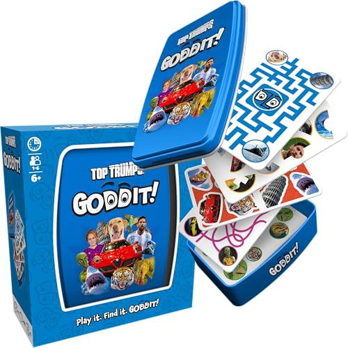 Top Trumps Goddit! Jeu de société Rapide et Familial - Observation, réflexion et réflexes - Jeu de Cartes interactif pour Enfants, Ados et Adultes - Idéal soirées, Vacances et Cadeau Original