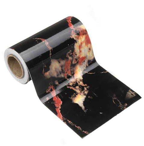 sourcing map Papel tapiz de grano de madera de 5 pulgadas x 16.4 pies, PVC, autoadhesivo, marco texturizado, impermeable, papel tapiz decorativo para pared, para suelo, puerta, mesa, gabinetes