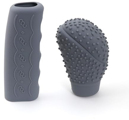 Universale Copri Pomello Cambio Auto per Renault 5 E-Tech 2024-2025, Resistente all'Usura Antiscivolo Lavabile,Grey-B