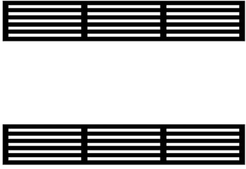 EasyComposite 2 x Composite Screen Trellis Topper - Decorative Lattice Panel for Outdoor Garden Fence - 1800mmx300mmx18mm (Slat, 2)