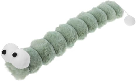 Parliky Peluche Chat avec Herbe à Chat Farcie, Coussin Moelleux Long en Peluche Douce, Jouet Interactif Apaisant pour Chatons D’intérieur en Vacances