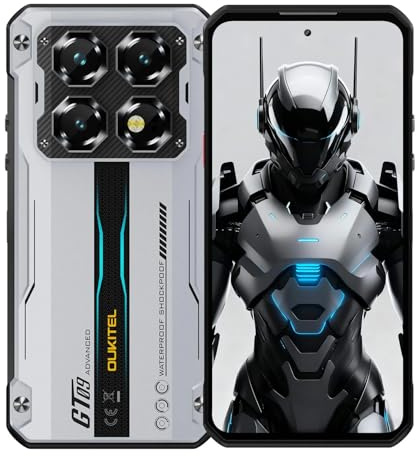 OUKITEL WP60 Smartphone Rugged 5G, Display 7.2 HD+, Batteria 10000mAh, Fotocamera 108MP, Visione Notturna, Gorilla Glass 5, IP68/IP69K, RAM 16GB+32GB,SILVER