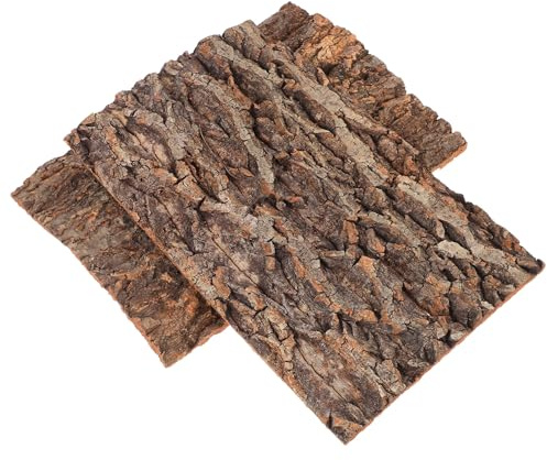 TOGEVAL Plateforme D'écorce Décorations de Terrarium en Écorce d'arbre 2pcs pour Reptiles pour Reptiles Plateforme d'escalade Décoration Terrarium
