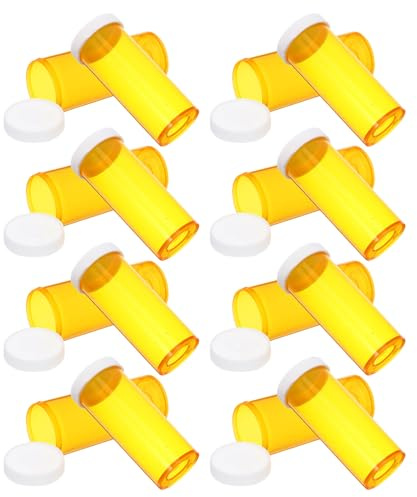 VALICLUD Organizador de Pastillas de Viaje Compacto 24 Frascos Plásticos Transparentes con Tapa a Prueba de Sello Antifugas para Medicamentos Pastillero Portátil Pequeño para Uso