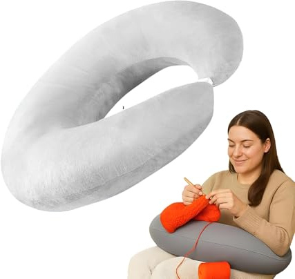 Générique Coussin De Lecture - Coussin Ergonomique en Forme De U | Conception Ergonomique | Oreiller De Soutien pour Bras pour Dos Canapé Lit Travail Lecture Crochet Adultes