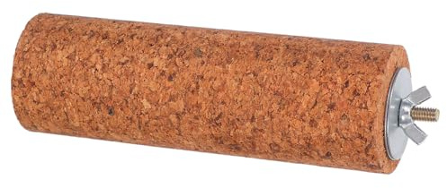 POPETPOP Papageien Sitzstange Kork Holz Kaustange Langlebig für Papageienkäfig Krallenpflege Vogelzubehör