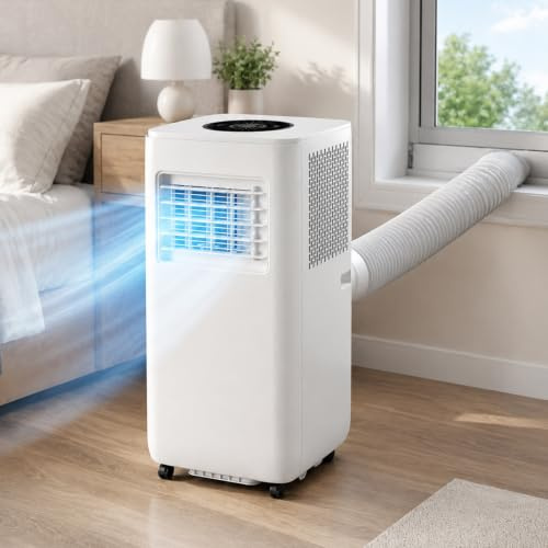 AETEREOS Climatizzatore Portatile 13000 BTU 4-in-1 Raffreddamento/Ventilazione/Deumidificazione/Sonno, con Telecomando, Senza drenaggio, Kit Finestra, 28 L 3800W