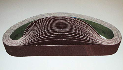 10 Stück Schleifband Gewebe 50 x 1020 mm Körnungen 100 P100 Bandschleifer Messerschleifer Schleifgerät Schleif Band Gewebeband Trocken Nass zb Schleifpapier Schleif-Mix Schleifbänder