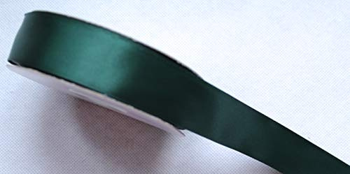 CaPiSo 25m doppelseitiges Satinband 50mm Premium-Qualität Schleifenband Satin Dekoband Geschenkband beidseitig glänzend Premiumqualität (Dunkelgrün, 50mm)