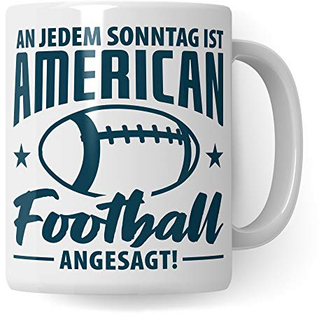 Pagma Druck Football Tasse Geschenk, Geschenkidee für American Footballer, Footballspieler Spruch Becher Geschenkidee, Kaffeetasse Football Kaffeebecher