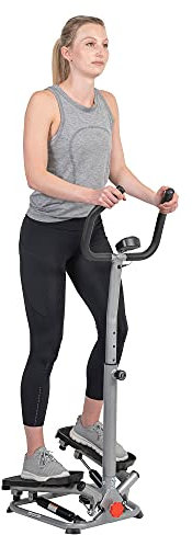 Sunny Health & Fitness : Machine Twister Stepper, Stepper réglable en Hauteur, Exercice de Marche d'escalier avec Guidon et Moniteur LCD, équipement de Gym à Domicile en intérieur - SF-S020027