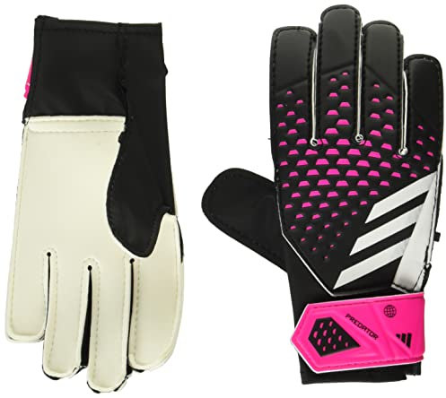 adidas Unisex-Kinder Training Predator Torwart-Handschuhe, Schwarz/Weiß/Team Shock Pink, 7