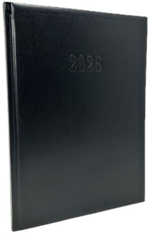 Buchkalender XL 2026 Wochenplaner Wochenkalender Chefplaner 1 Woche auf 2 Seiten 26,7 x 19,5 cm, Farbe:Schwarz