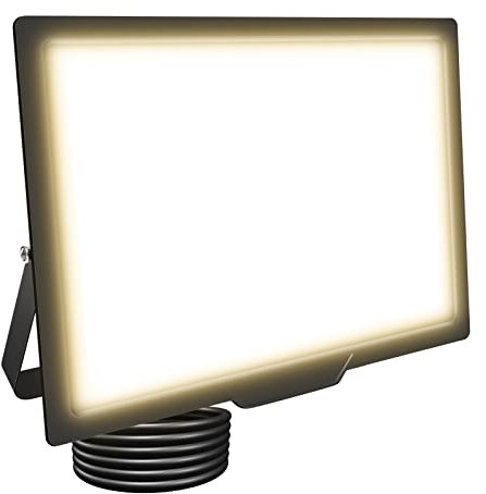 SKYWORLD Foco LED Inundación 150W 15000LM, IP66 Impermeable, Luz Fría 6000K/Blanco Cálido, para Jardín, Patio, Áreas Exteriores (1 Unidad)