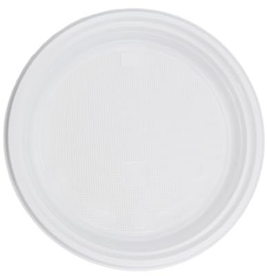 Commerline 800 Stycken En-fack Plasttallrikar | Återanvändbar Tallrik | Plastbestick | Återanvändbara Tallrikar | Festtallrikar | Plastbordstallrikar | Festset, Plasttallrik