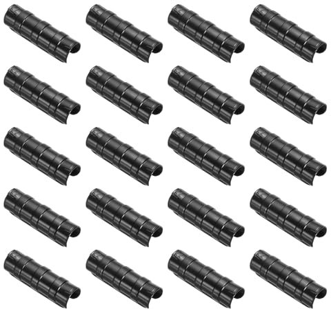PATIKIL Greenhouse Clamp, 50 Pack Plastic Garden Buildings Tube Clips Hoop for 0.9 22mm Pipe Greenhouse Film Frame Sunshade Net, Black