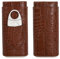 Portasigari, Humidor Sigari in Pelle, Portatile Portasigari da Viaggio, Accessori per Sigari Rivestiti in Legno di Cedro, Astuccio per Sigari per Set da 3 Sigari con Tagliasigari (Marrone)