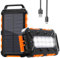 Cargador Solar para Moviles 26800mAh, Solar Power Bank PD15W 3.0A Carga Rápida Batería Externa Portátil con 2 USB-A Salida y 1 USB-C Entrada con Linterna LED para Teléfono Tabletas Cámping