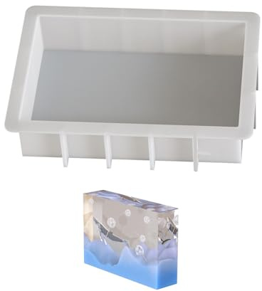Moule rectangulaire en silicone pour travaux manuels en résine de grande taille pour la fabrication de décorations et de cadeaux, moules réutilisables en résine