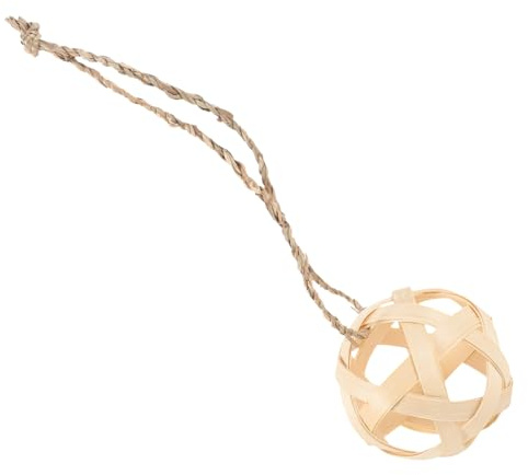 ERINGOGO Hängender Bambus Futterball Kauspielzeug Für Kaninchen Hamster Meerschweinchen Käfig Zubehör