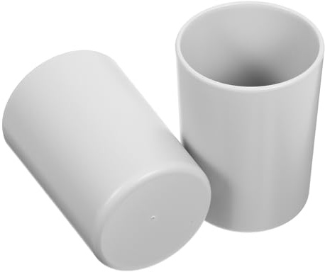 BUGUUYO Vasos Irrompibles y Reutilizables Diseño Moderno Juego de 2 de Abs para Cepillos de Dientes y Enjuague Bucal para Baño y Cocina