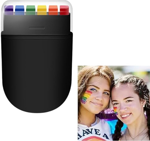 Syiyunran Ansiktsfärgspenna, make-up pennor – 6 tvättbara färger, ansiktssmink, kroppsmink, halloween, karneval, smink, ansiktssmink, ansiktsmålning, ansiktssneak, klotter