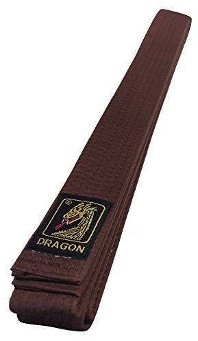 Karategürtel Judogürtel Budogürtel Dragon Braun 100% Baumwolle (330)
