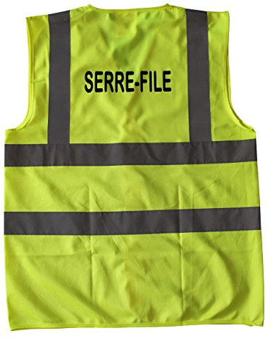 PATOUTATIS - Gilet de sécurité Jaune marquage au Dos Serre-File
