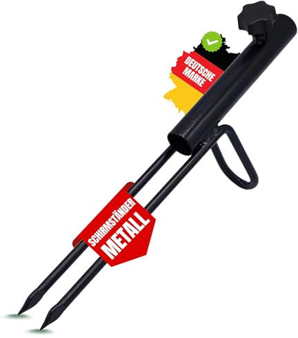 Zite Fishing Schirm-Ständer für Angelschirm Extra Stabil - Schirmstütze / | Schirmhalter mit Spitzen Erdspiessen auch für Schirmzelte, Schirmständer Erdspieß, Angelschirme Schirmständer-Erde