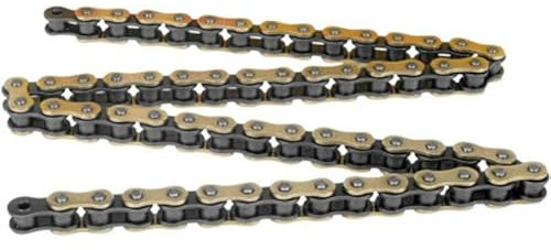 DID Cadena 520VX3 (Oro y Negro) - Longitud: 100 eslabones con unión remachada (ZJ)