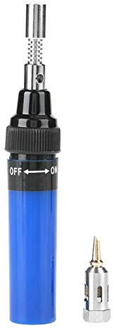 Utensile per saldatore a gas butano, tasca portatile in plastica e durevole in metallo Cordless butano butano pistola Prodotti/Strumenti per la casa/fai te(Blue)