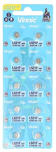 VINNIC PILA BOTON ALCALINA AG0 L521F LR63 BLISTER*10