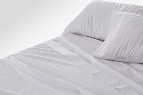 Burrito Blanco Sábanas de Hostelería | Juego de Sábana Cama 80| Cama Individual | Ropa de Cama Algodón/Poliéster | Fácil Planchado | Juego de Sábanas de Color Gris | Disponible en Más Medidas