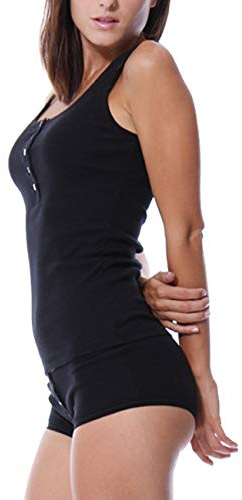 Mujeres Básico Sin Mangas Camisetas sin Mangas Henley Conjunto de Pijamas por Loungewear Hogar Ejercicio Yoga Algodón