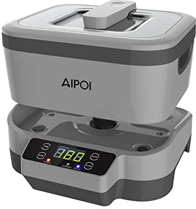 AIPOI Nettoyeur à Ultrasons 1200ML, Détachable Appareil de Nettoyage à Ultrasons, Nettoyage Ultrasons pour Lunettes, Bijoux, Collier, Montres, Prothèses Dentaires, Vaisselle, Ultrasonic Cleaner 60W