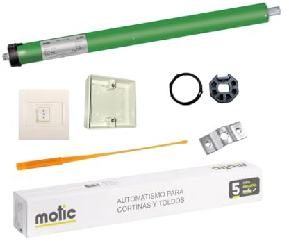 MOTIC - Mot 13 - Motor para estores enrollables, tubo octogonal de 40 mm para persianas y estores, Motores para automatizar estores, persiana electrica interior. Hasta 30 KG