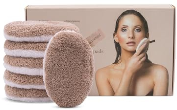 waschies Set di 6 cialde lavabili, riutilizzabili, pulizia profonda dei pori solo con acqua, delicato sulla pelle, ipoallergenico, super soft Gold Edition