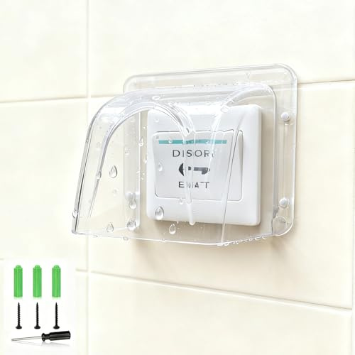 Access Control Keypad Rain Cover for None Touch Exit Button,Push Exit Switch Plastic Rainproof Cover,Doorbell Rain Guard Protector,Exit Release Button Switch Rain Cover