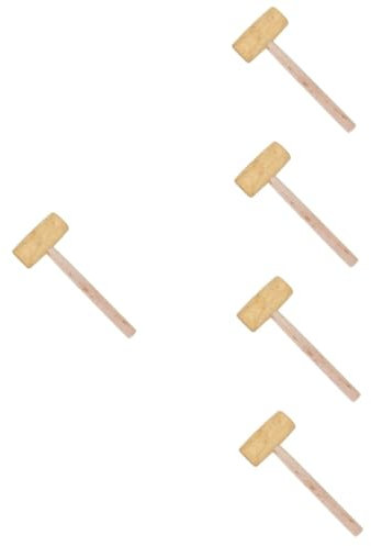 Uonlytech 5pcs Eswinghammer Multi-Purpose Woodworking Tool Wooden Hammer Leathercraft Mallet Small Wooden Mallet for Woodworking Carpentry Hammer Wood Tools