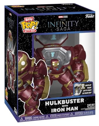 Funko Bitty Bots: Marvel - Hulkbuster with Iron Man! - Bitty POP! - 0.9 - Marvel's Infinity Saga - 0.9 & 4.85 - Collectible - Gift Idea - Display