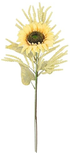 Kunstblumen Sonnenblume Astilbe 2er Set 80cm Seidenblume Stielblumen-Sortiment künstliche Einzelblumen wie echt für Vase Herbstzweig Herbstliche Blumen Herbst-Deko Herbstblume Dekoblume, hellgelb