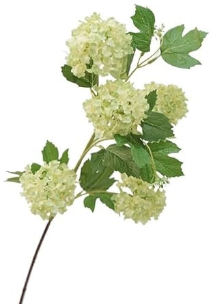 HXSCOO 5 Schneeball Holz Hortensien Simulation Blumen Innen Modell Zimmer Dekoration gefälschte Blumen(LightGreen)