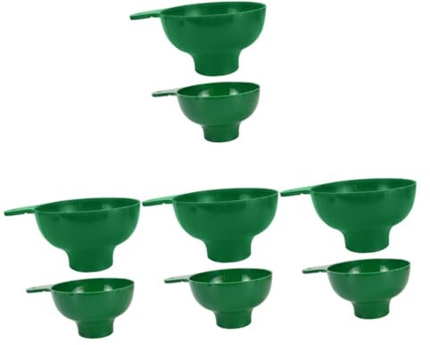 Garneck 8pcs Essential Oil Funnel Dry Ingredients Funnel Plastic for Filling Wide Mouth