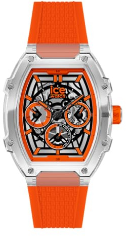 ICE-WATCH - Ice boliday Clear Orange SKEL Plastic - Montre Orange pour Homme avec Bracelet en Silicone - 024285 (Medium)