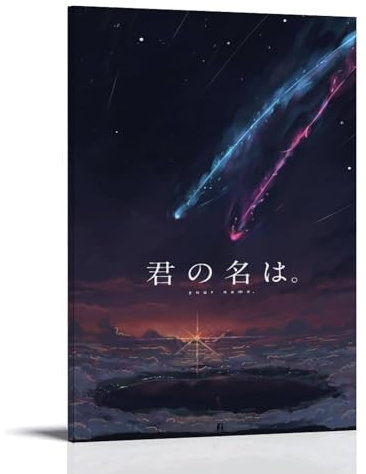 Póster de anime Kimi No Na Wa Your Name (9) Póster Pintura Decorativa Lienzo Arte de Pared Salón Póster Dormitorio Pintura, Arte de Pared Impresión de Imagen Moderna Decoración de Habitación Familiar