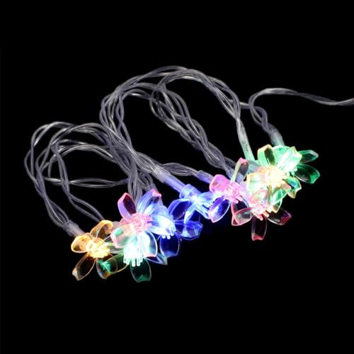 UKCOCO 3stücke Solar Cherry Blossom Lichterkette Wasserdichte Außenbeleuchtung Für Garten Und Terrasse Lampen Automatische Nachtbeleuchtung Für Hochzeiten Und